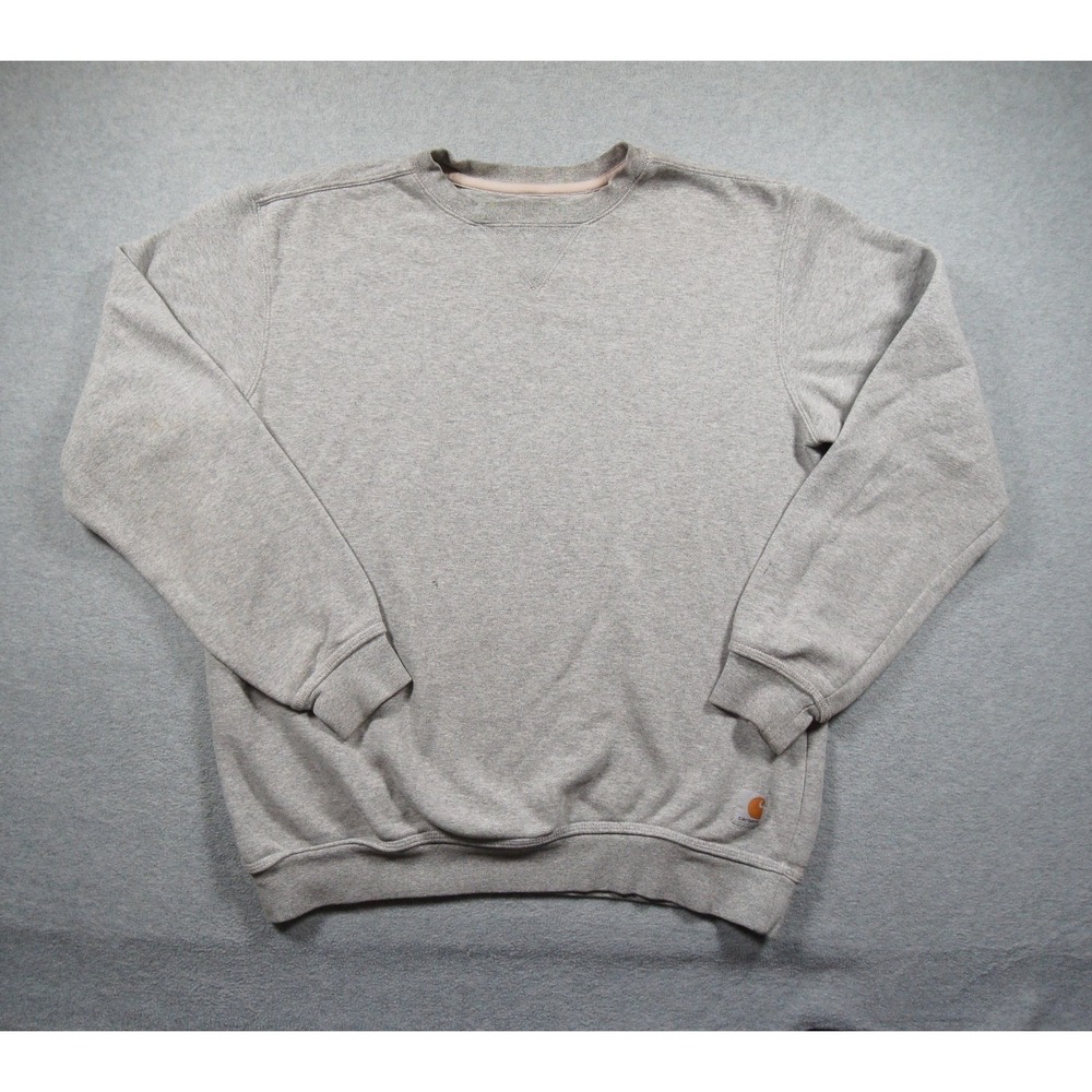 Carhartt Sweatshirt Mens Medium Gray Crewneck Workwear Pullover Loose Fit